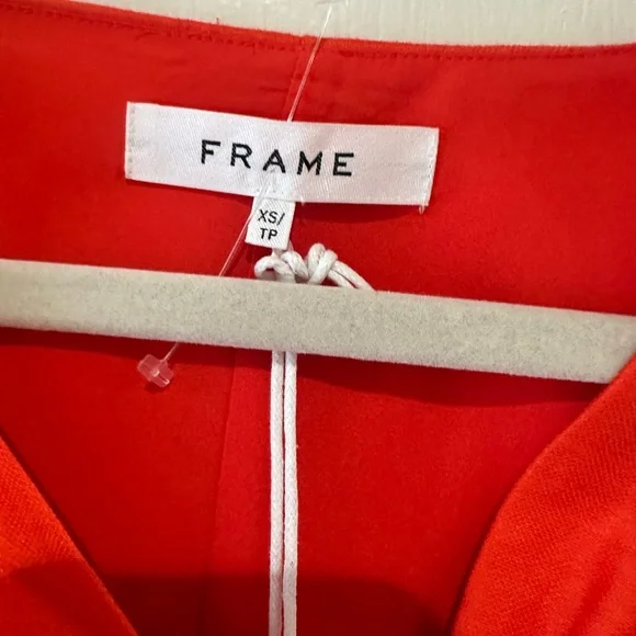 Frame Twist Front Sleeveless Dress Red Orange X Small - Picture 10 of 10